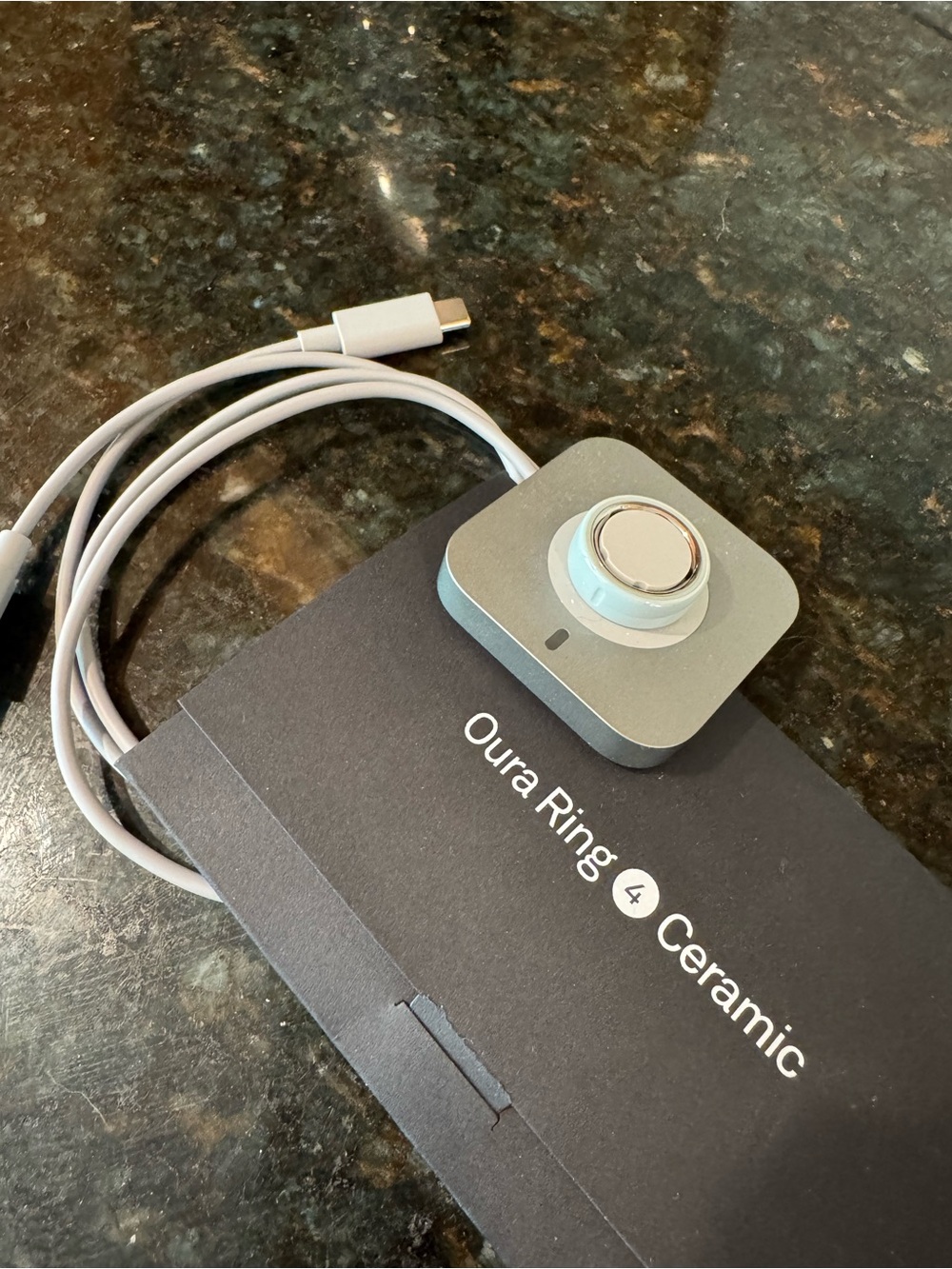 Oura Ring Gen 4 Ceramic Smart Ring in Tide Blue - Size 5 - Picture 6 of 6